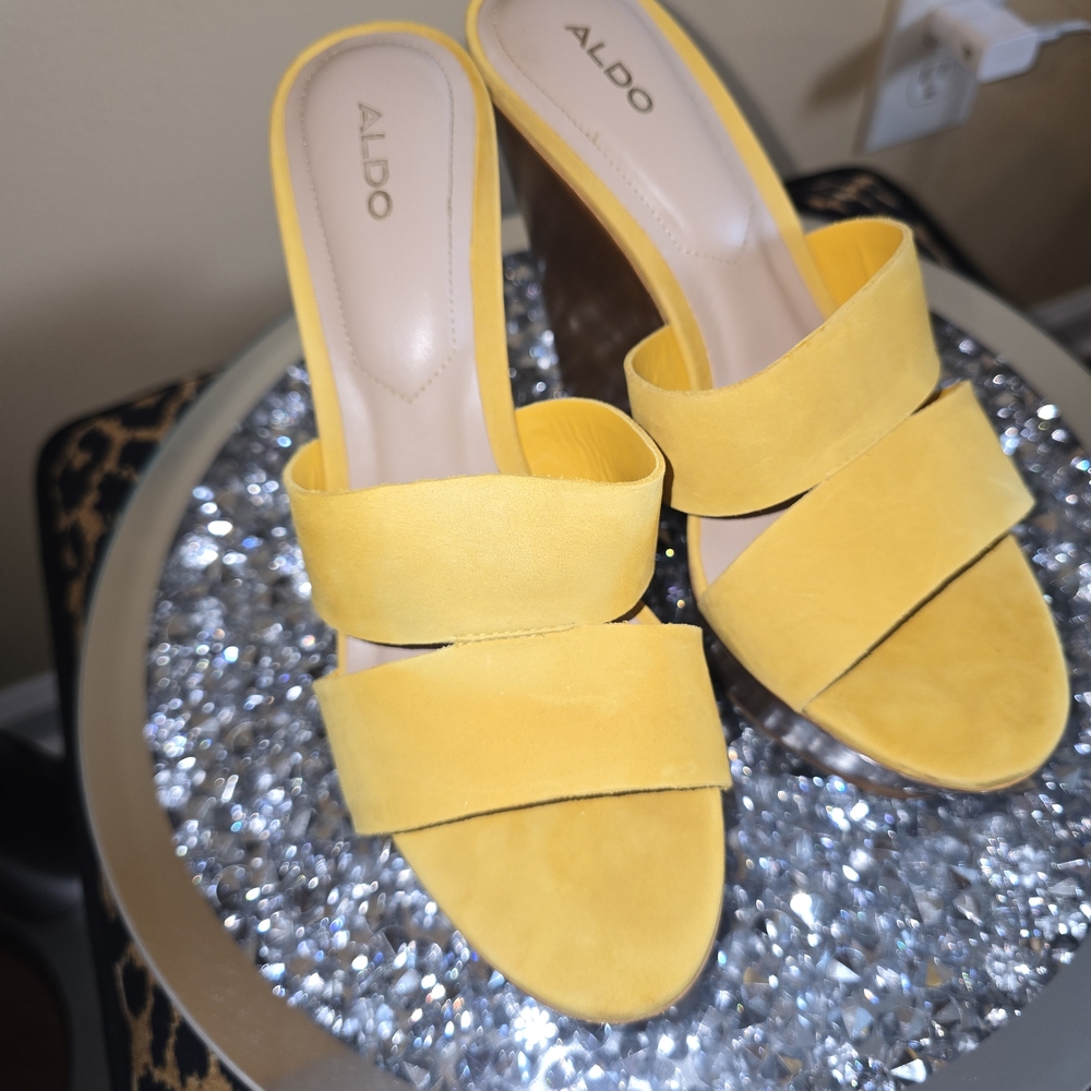 Aldo Women's Bright Yellow Mules